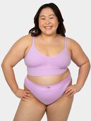'So Comfy' Seamless Bralette, 2 Pack Heather Grey/ Stellar Orchid